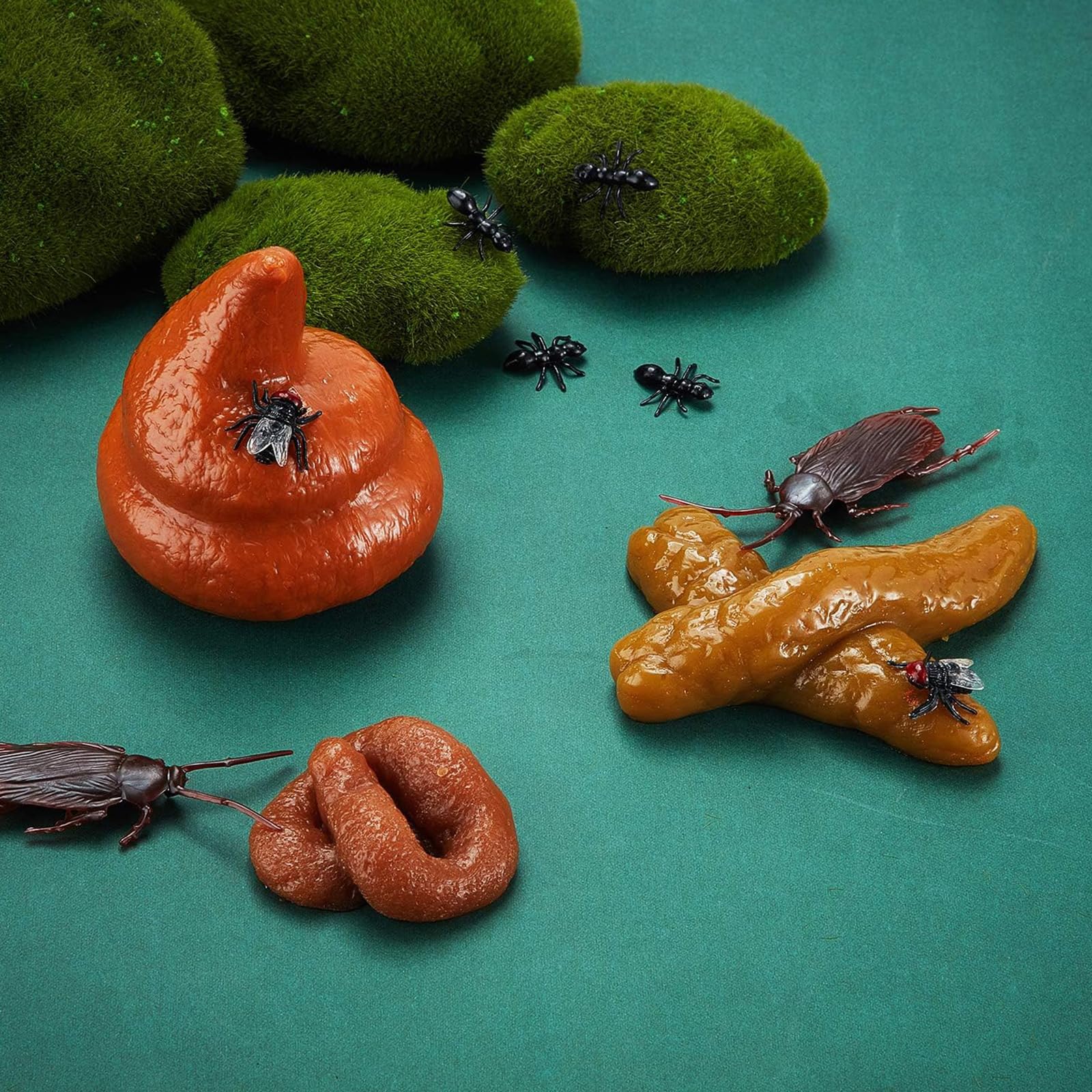 Gejoy Fake Poop 7/8 Pcs Realistic Prank Poop Props Brown Soft Poop Fun Party Supplies Prank Games with Friends Family Classmates Fake Turd Gifts Perfect for Office Pranks Pet Pranks Birthday Funny Gift for Father's Day
