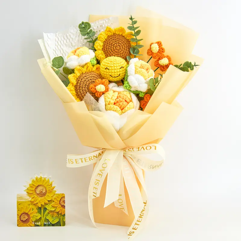 Handmade Crochet Flowers Bouquet Halloween Gift Pumpkin Ghost Bouquet Halloween Decor Gift for Her Friend Gift Forever Flowers Handmade Halloween Decoration