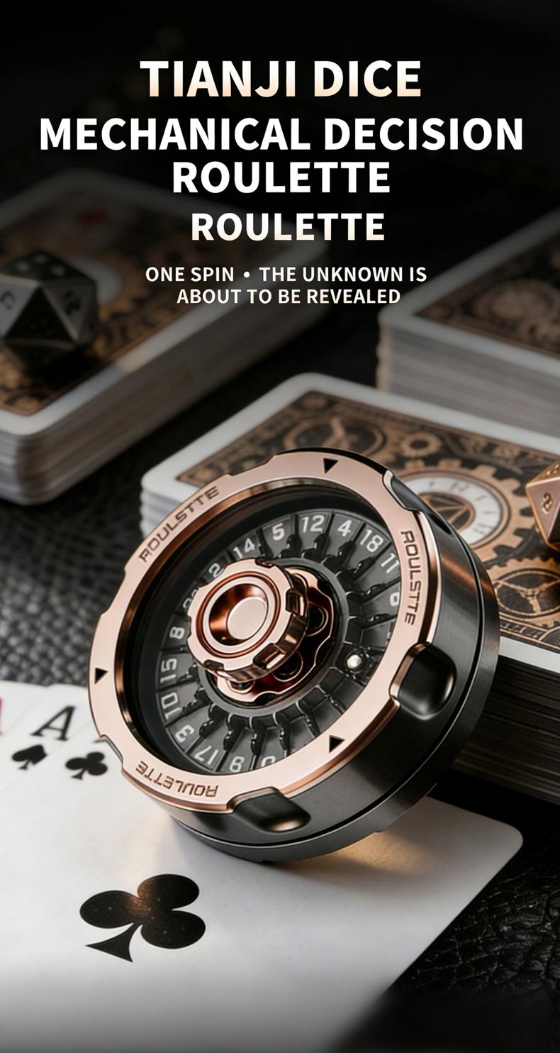 Single Piece D20 Lucky Wheel, Edc Metal Mechanical Finger Spinner Toy, Smooth Rotation Stress Relief, Portable Cool Accessory for Adults, Stress Relief Gadget