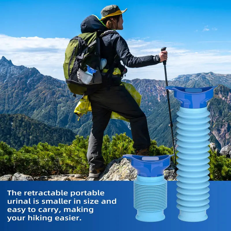 3 Pcs Portable Urinal for Men Women, Spill Proof Travel Emergency Urinal Bottle, Leak-Proof Collapsible Urinals, Personal Car Pee Bottle for Camping, Road Trips, Drivers, Seniors, Kids