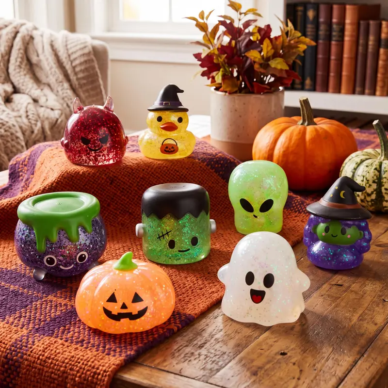 JOYIN 24pcs/60pcs/100Pcs/6pcs Halloween Mochi Squishy Toys, Halloween Toys for Halloween Party Favors, Halloween Sensory Stress Relief Toys Bulk, Trick or Treats Classroom Prizes Gifts Goodie Bag Fillers