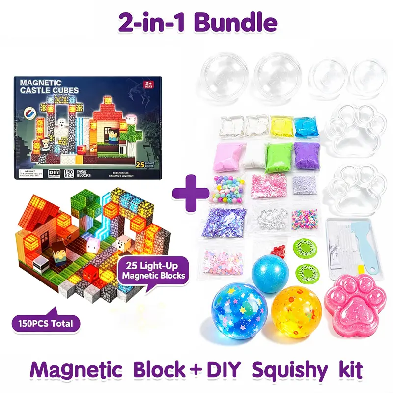 Kawaii DIY Cat Paw Squishy Kit - Super Soft Mochi Texture, Squishies Toys, Relaxing ASMR Stress Relief, Fidget Slime & Squishy Toys, Cool Gifts for Kids, Creative Play Vacation Craft Activity, Handmade Room Decor