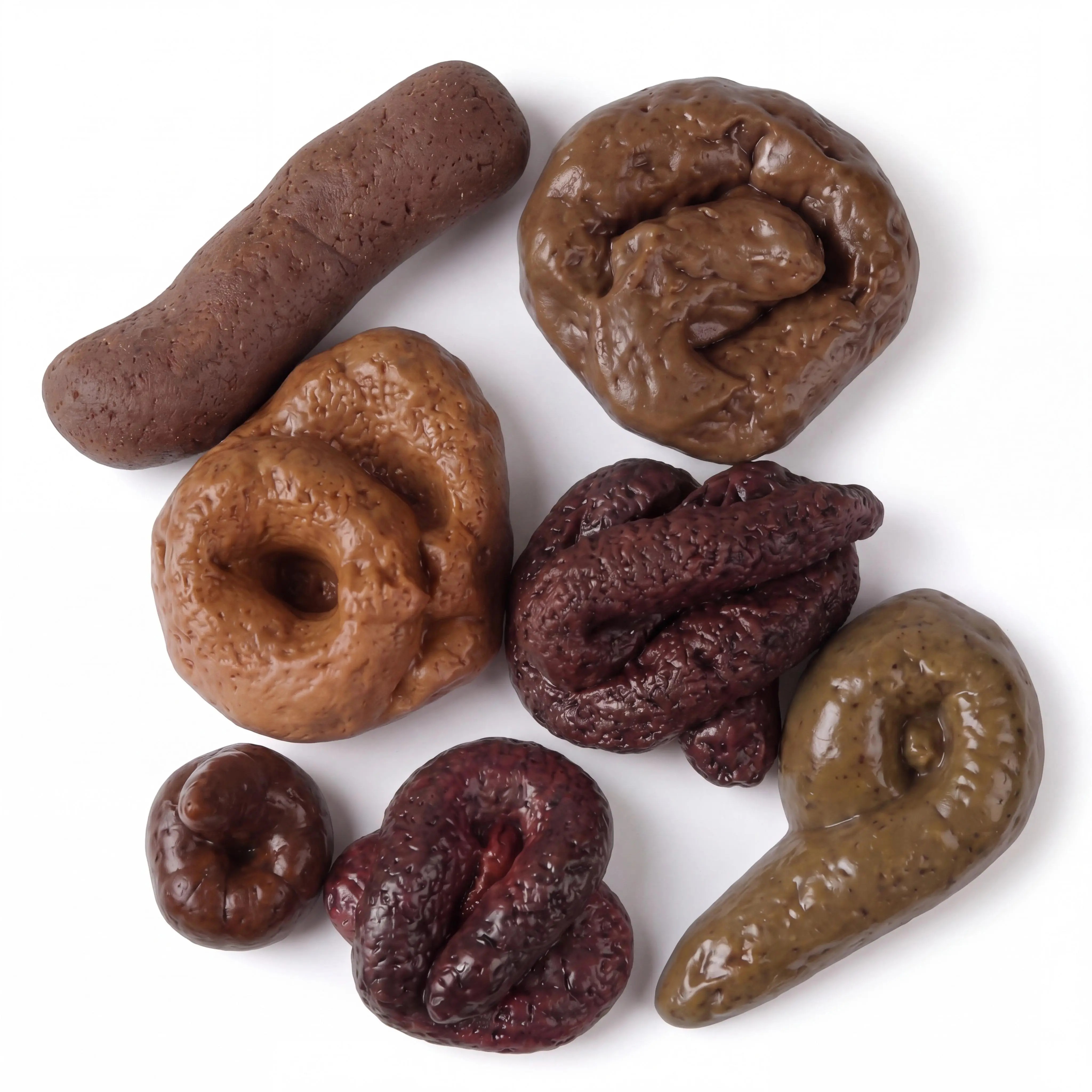 Fake Poop 7/8 Pcs Realistic Prank Poop Props Brown Soft Poop Fun Party Supplies Prank Games with Friends Family Classmates Fake Turd Gifts Perfect for Office Pranks Pet Pranks Birthday Funny Gift for Father's Day