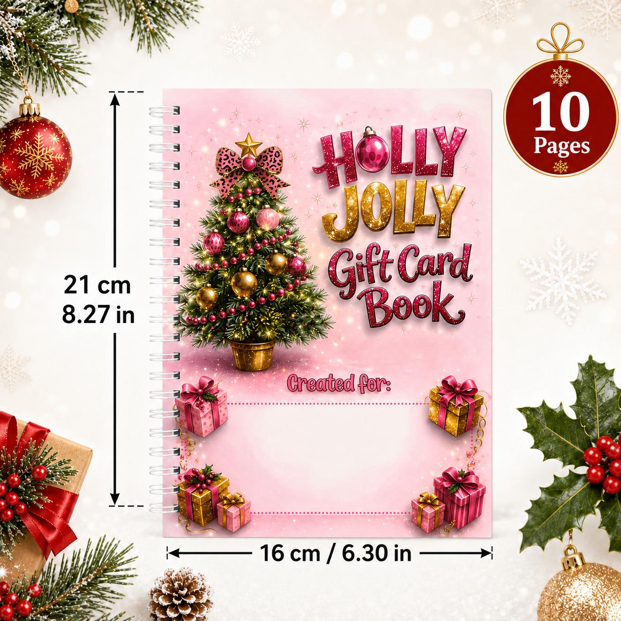 Christmas Gift Card Book, DIY Spiral-Bound Christmas Gift Card Holder Book, 5x7 Inch Colorful Design, Personalized Xmas Gifts for Family, Festive & Party Supplies Christmas Gift Card Book, DIY Spiral-Bound Christmas Gift Card Holder Book, 5x7 Inch Colorful Design, Personalized Xmas Gifts for Family, Festive & Party Supplies