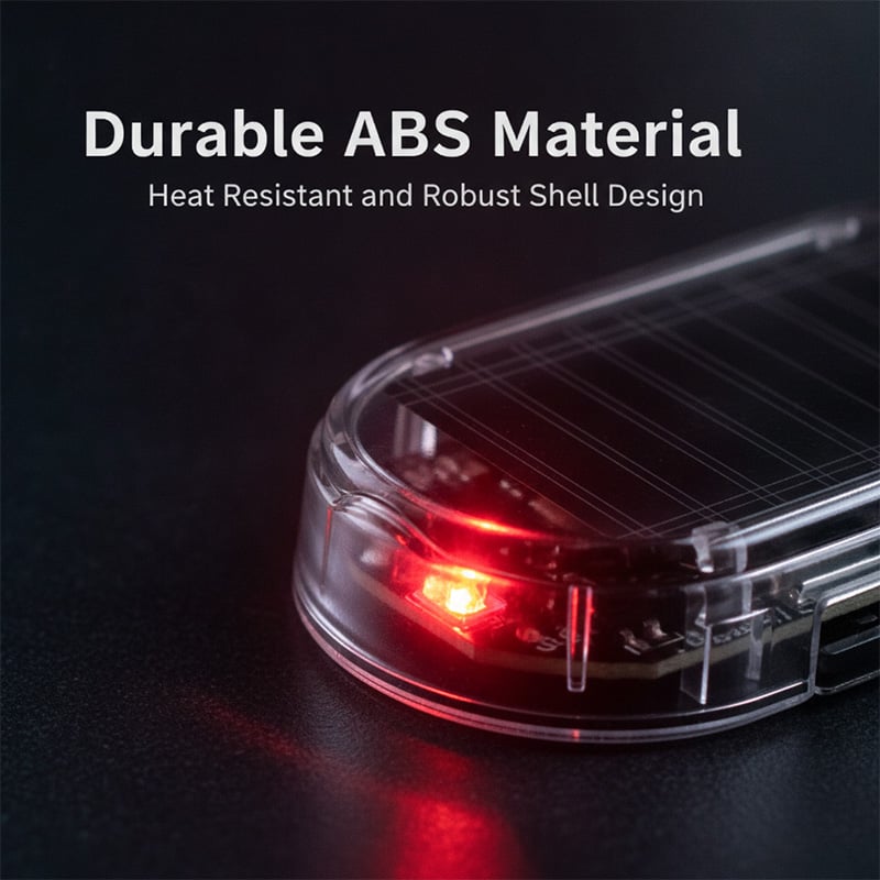 Solar-Powered Motion Sensor Simulated Car Alarm Light