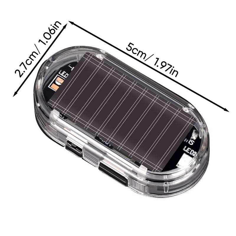 Solar-Powered Motion Sensor Simulated Car Alarm Light