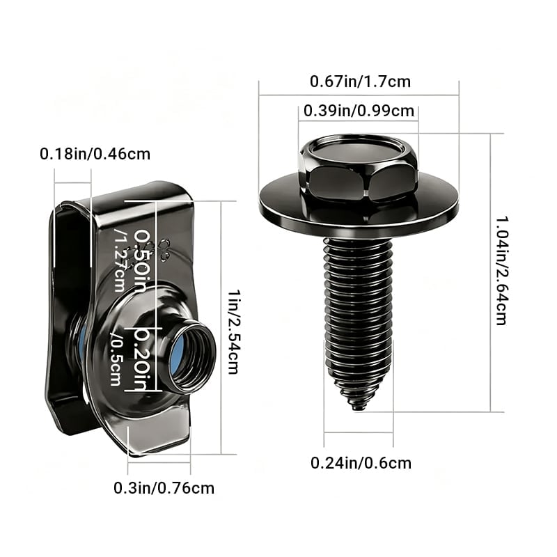 Premium Mud Flap Fixing Bolt Kit