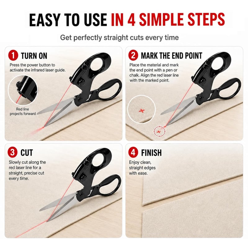 Infrared Laser Guided Scissors