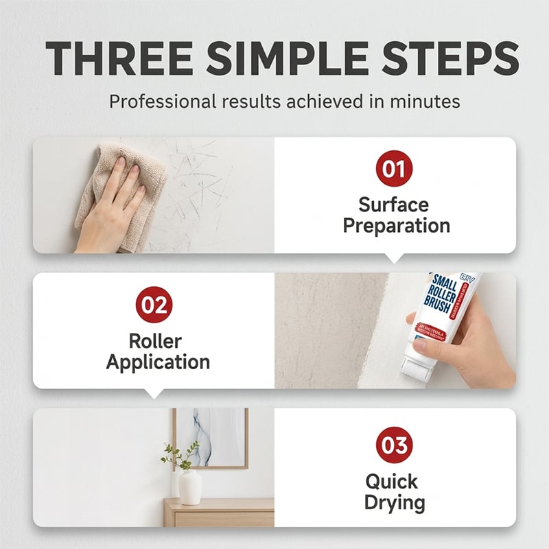 Small Roller Brush Wall Repair Paste