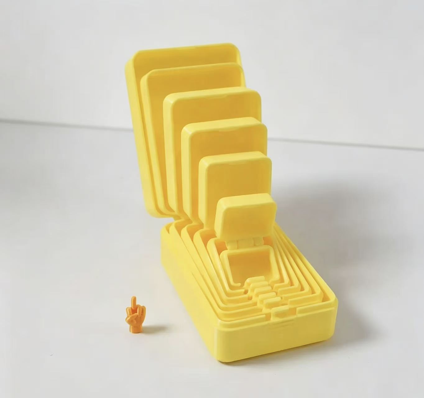 Plastic Multi-Layer Nesting Surprise Gift Box - 3D Print Novelty Prank Container for Adults, Funny Unboxing Experience for Halloween, Birthday Gifting