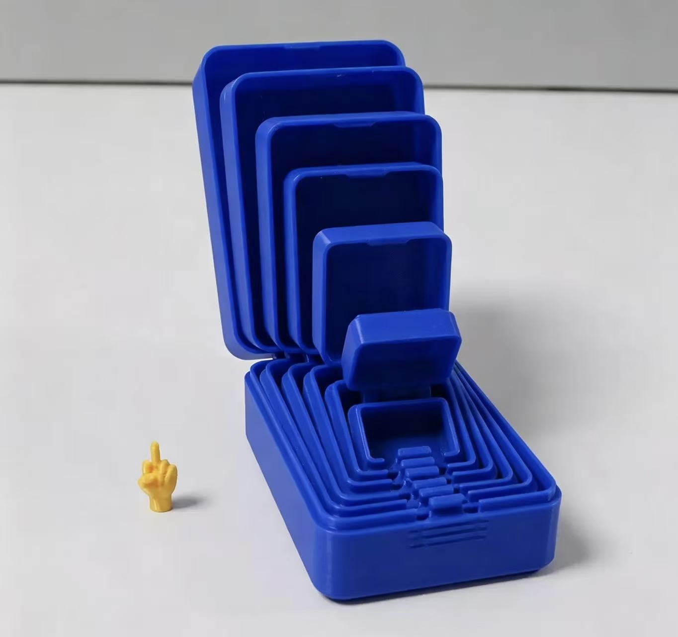 Plastic Multi-Layer Nesting Surprise Gift Box - 3D Print Novelty Prank Container for Adults, Funny Unboxing Experience for Halloween, Birthday Gifting
