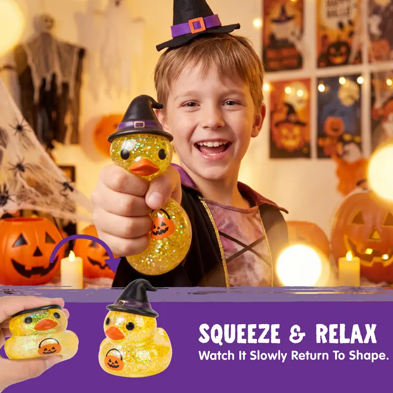 JOYIN 24pcs/60pcs/100Pcs/6pcs Halloween Mochi Squishy Toys, Halloween Toys for Halloween Party Favors, Halloween Sensory Stress Relief Toys Bulk, Trick or Treats Classroom Prizes Gifts Goodie Bag Fillers