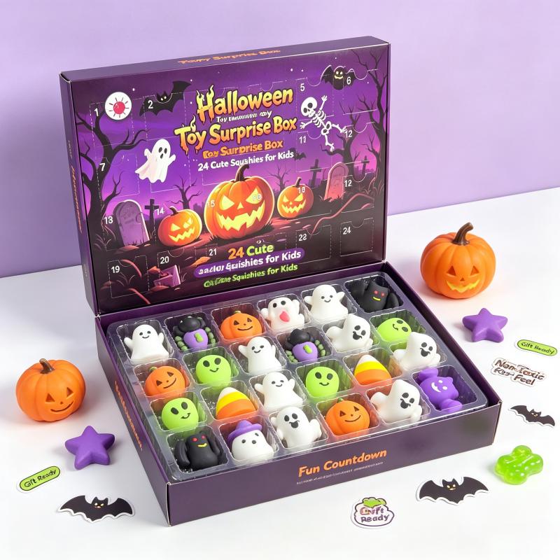 Christmas Squishy Advent Calendar Bundle | Halloween & Holiday Fidget Toy Countdown Calendars, 24 Surprise Squishies Each Christmas Squishy Advent Calendar Bundle | Halloween & Holiday Fidget Toy Countdown Calendars, 24 Surprise Squishies Each
