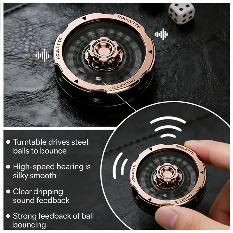 Single Piece D20 Lucky Wheel, Edc Metal Mechanical Finger Spinner Toy, Smooth Rotation Stress Relief, Portable Cool Accessory for Adults, Stress Relief Gadget