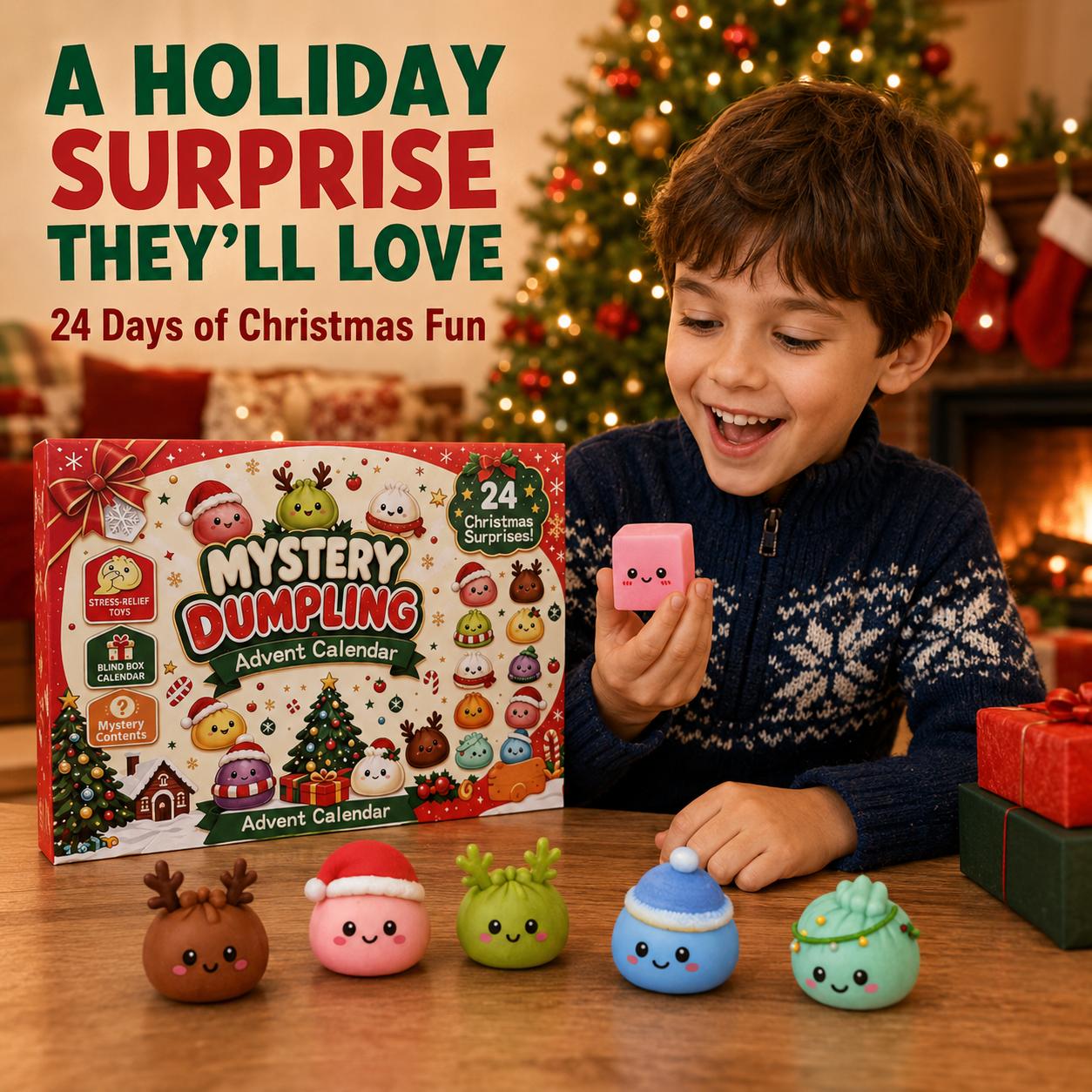 Christmas Mini Squishies Advent Calendar 2026, 24-Day Dumpling Squishy Toy Countdown Calendar with Glitter Squeeze Toys, Holiday Gift for Kids Christmas Mini Squishies Advent Calendar 2026, 24-Day Dumpling Squishy Toy Countdown Calendar with Glitter Squeeze Toys, Holiday Gift for Kids