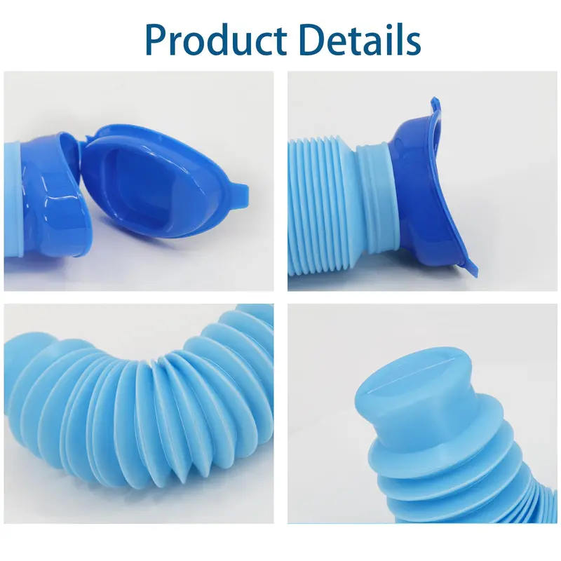 3 Pcs Portable Urinal for Men Women, Spill Proof Travel Emergency Urinal Bottle, Leak-Proof Collapsible Urinals, Personal Car Pee Bottle for Camping, Road Trips, Drivers, Seniors, Kids