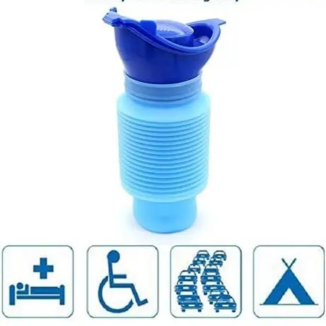 3 Pcs Portable Urinal for Men Women, Spill Proof Travel Emergency Urinal Bottle, Leak-Proof Collapsible Urinals, Personal Car Pee Bottle for Camping, Road Trips, Drivers, Seniors, Kids