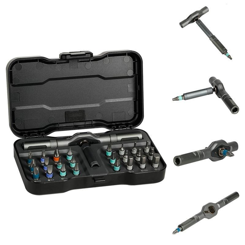 SEESE Ratchet Magetic Screwdriver Set, S2 Steel Precision Screwdriver Set - Removable Self Assembly Screwdriver Kit for Furniture Assembly and Repair - Gift for DIYer
