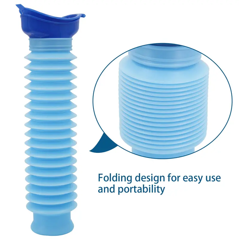 3 Pcs Portable Urinal for Men Women, Spill Proof Travel Emergency Urinal Bottle, Leak-Proof Collapsible Urinals, Personal Car Pee Bottle for Camping, Road Trips, Drivers, Seniors, Kids