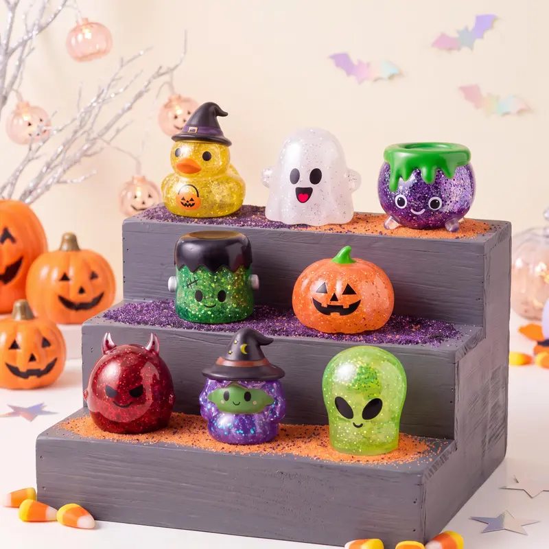 JOYIN 24pcs/60pcs/100Pcs/6pcs Halloween Mochi Squishy Toys, Halloween Toys for Halloween Party Favors, Halloween Sensory Stress Relief Toys Bulk, Trick or Treats Classroom Prizes Gifts Goodie Bag Fillers