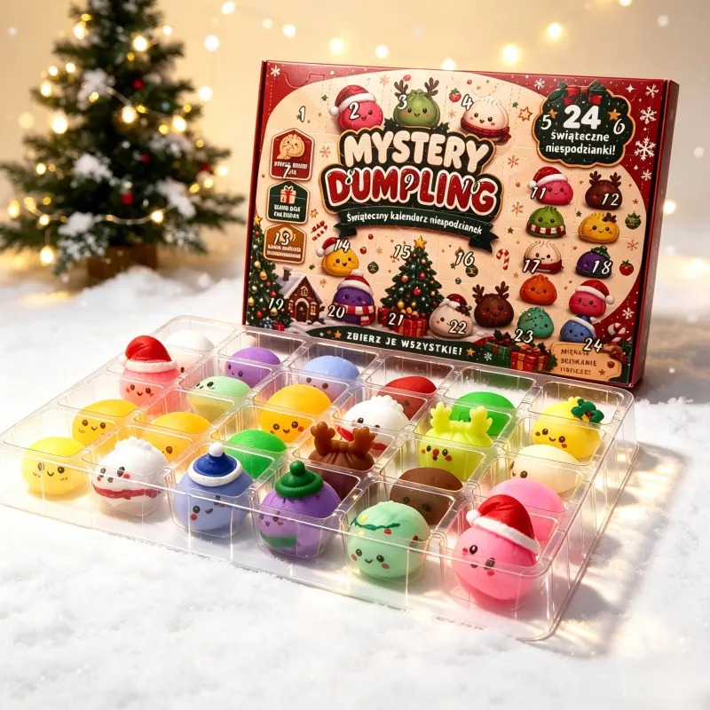 Christmas Squishy Advent Calendar Bundle | Halloween & Holiday Fidget Toy Countdown Calendars, 24 Surprise Squishies Each