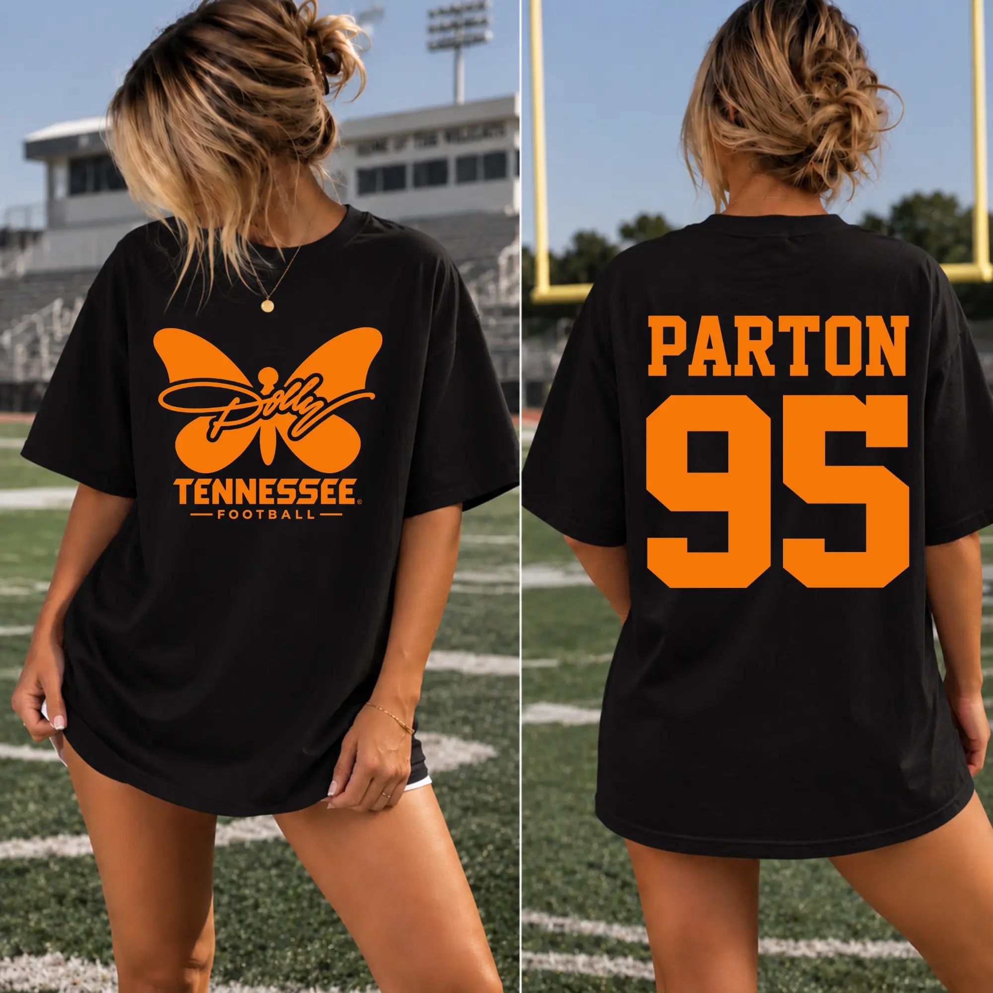 Parton 95 Tennessee Football Inspired Country Music Fan T-shirt
