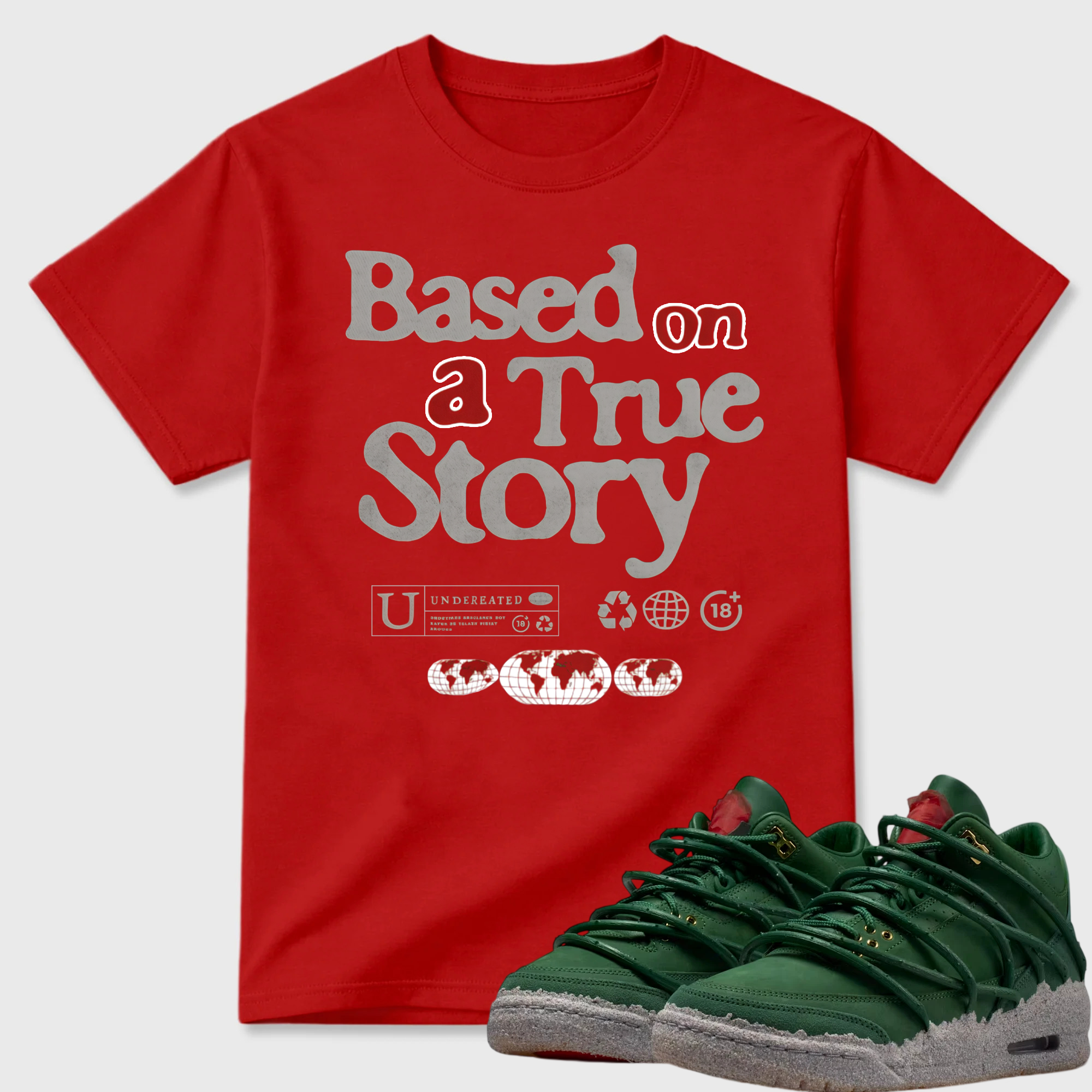 All Cap Sneaker Shirt Green to Match Jordan 3 Concrete Roses