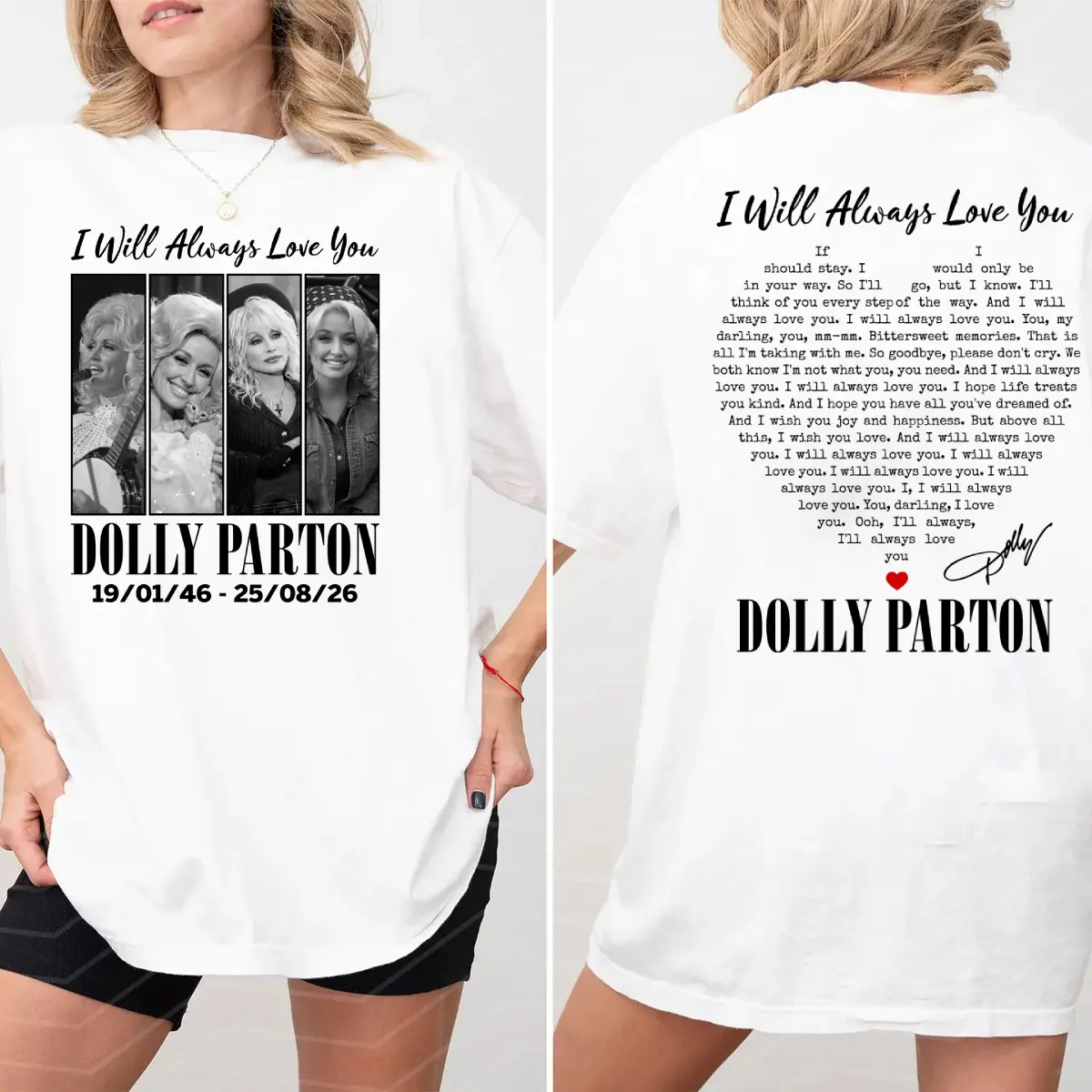  I Will Always Love You T-Shirt, Country Music Legend Graphic Tee, Unisex Fan Gift