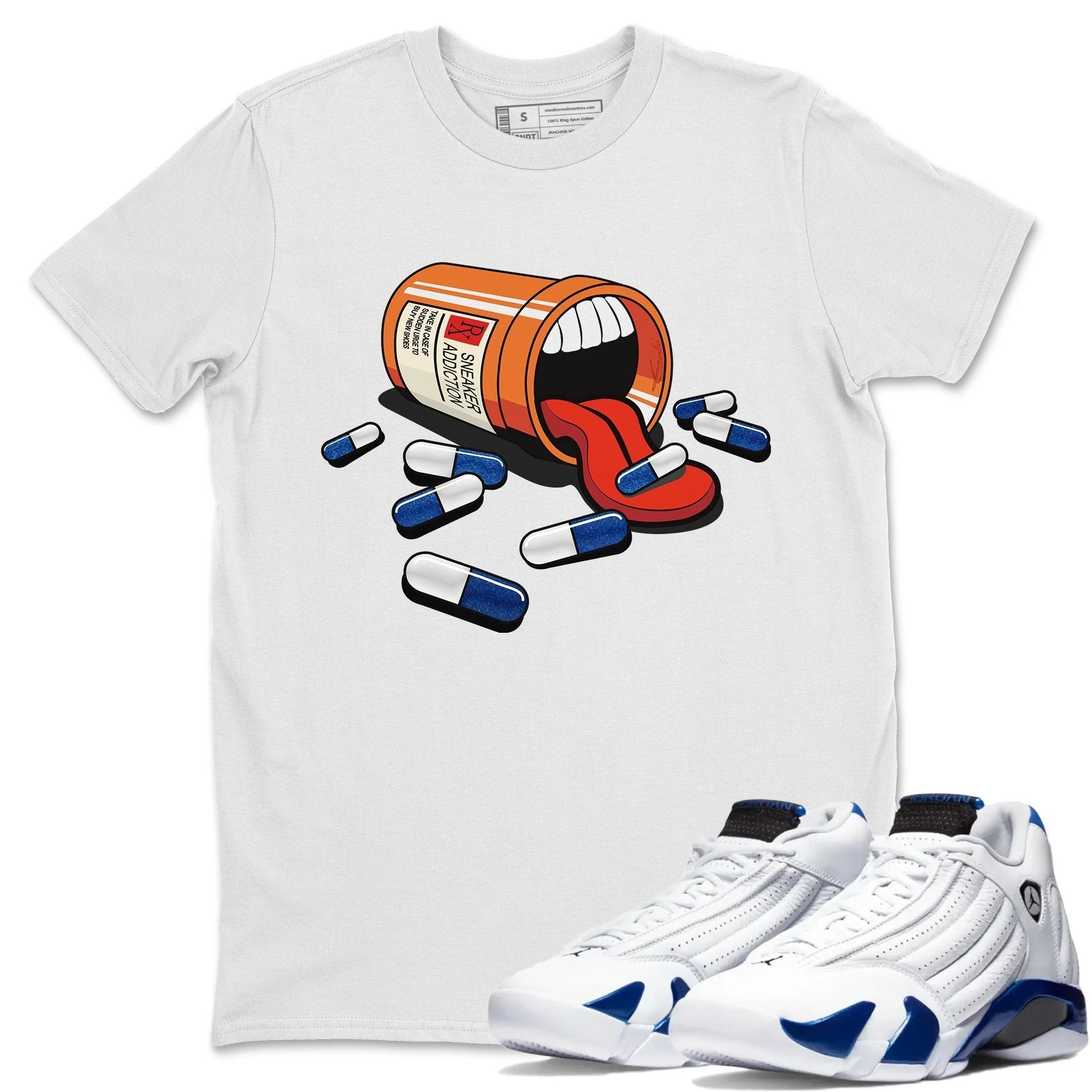 Sneaker Addiction Unisex Tops - Air Jordan 14 Hyper Royal