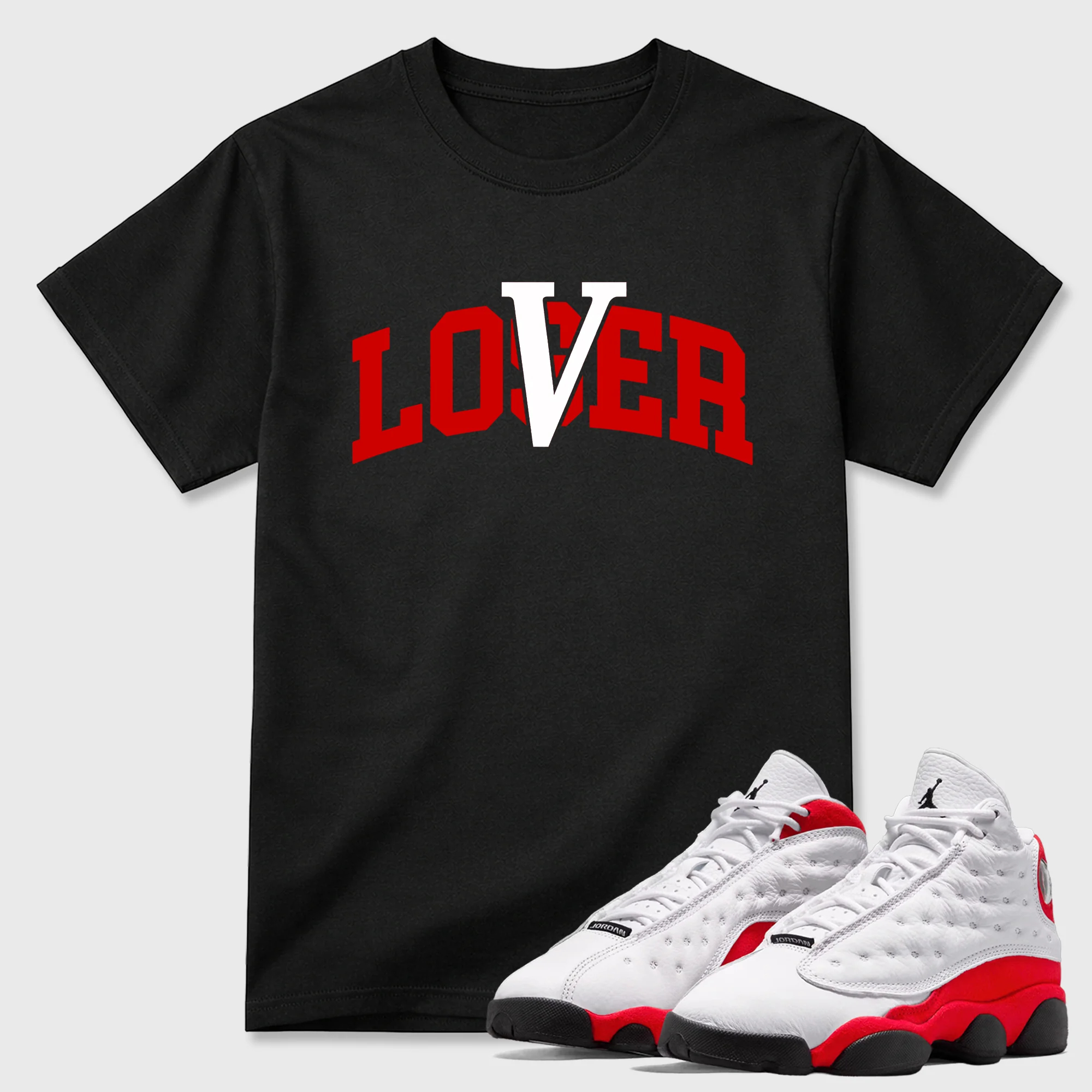 Loser Lover Varsity  Tees - Air Jordan 13 University Red-TeeWavo
