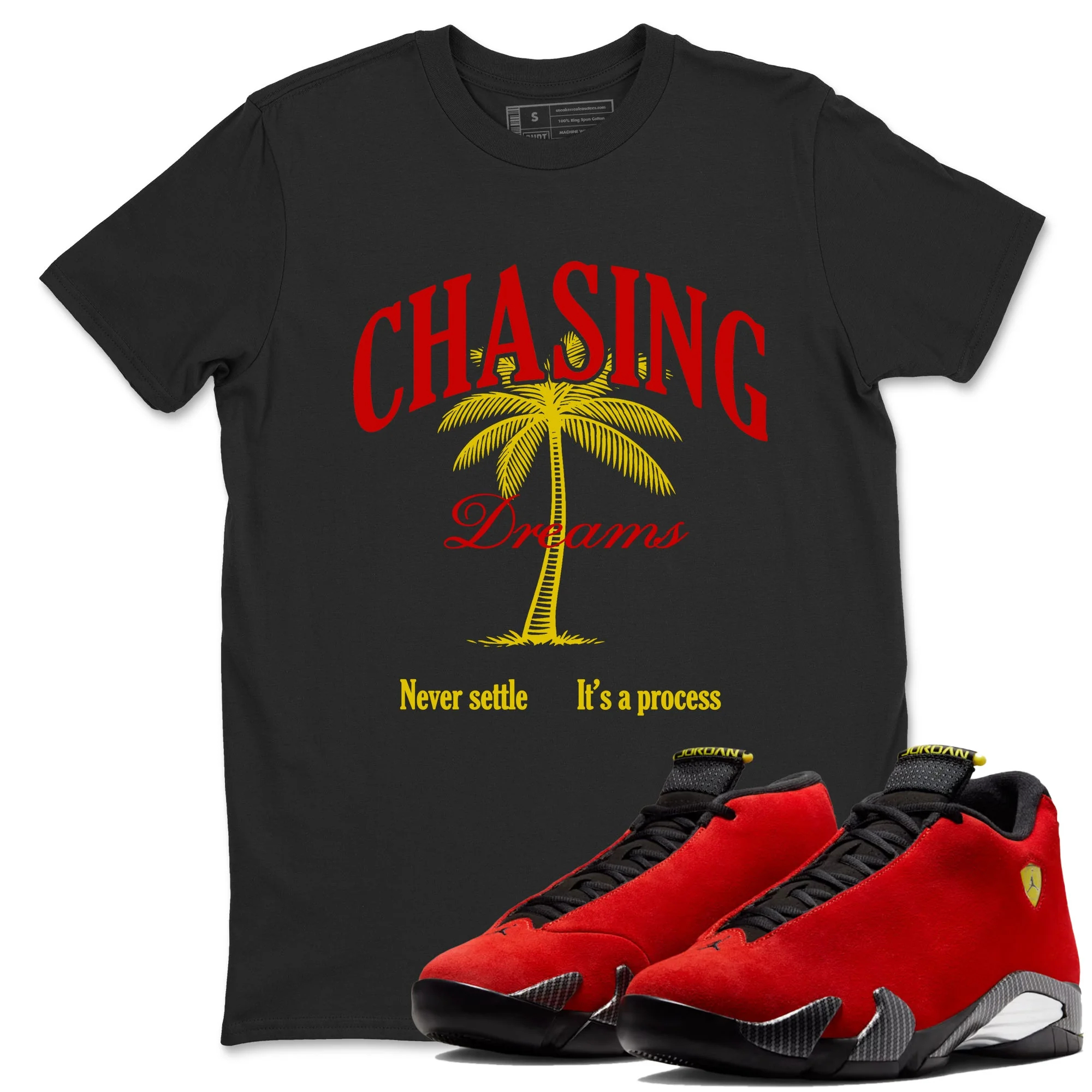 Chasing Dreams Sneaker Tees - Air Jordan 14 Challenge Red
