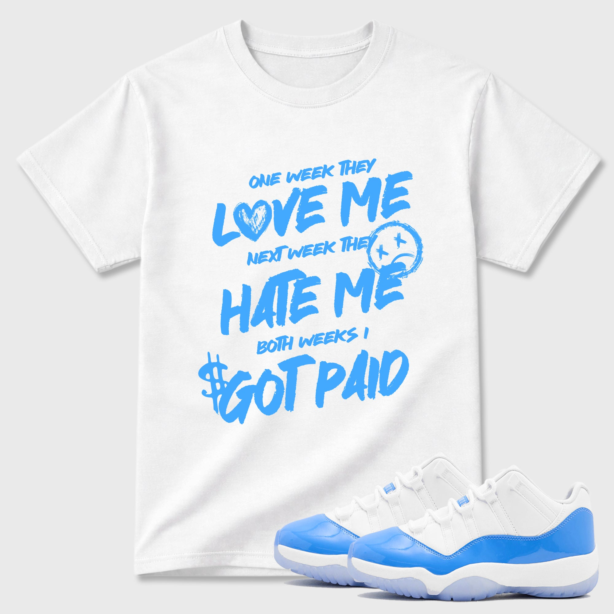 I Got Paid Sneaker Tees - Air Jordan 11 University Blue