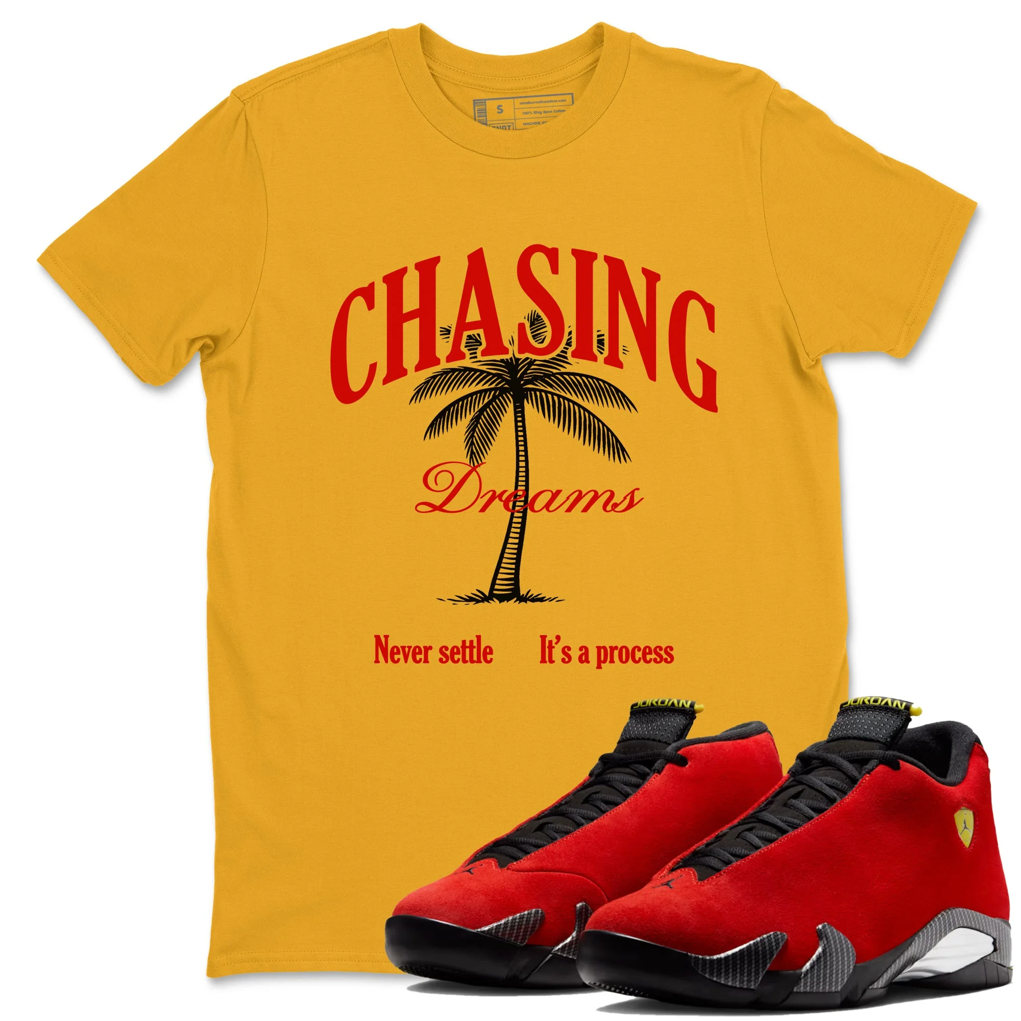Chasing Dreams Sneaker Tees - Air Jordan 14 Challenge Red