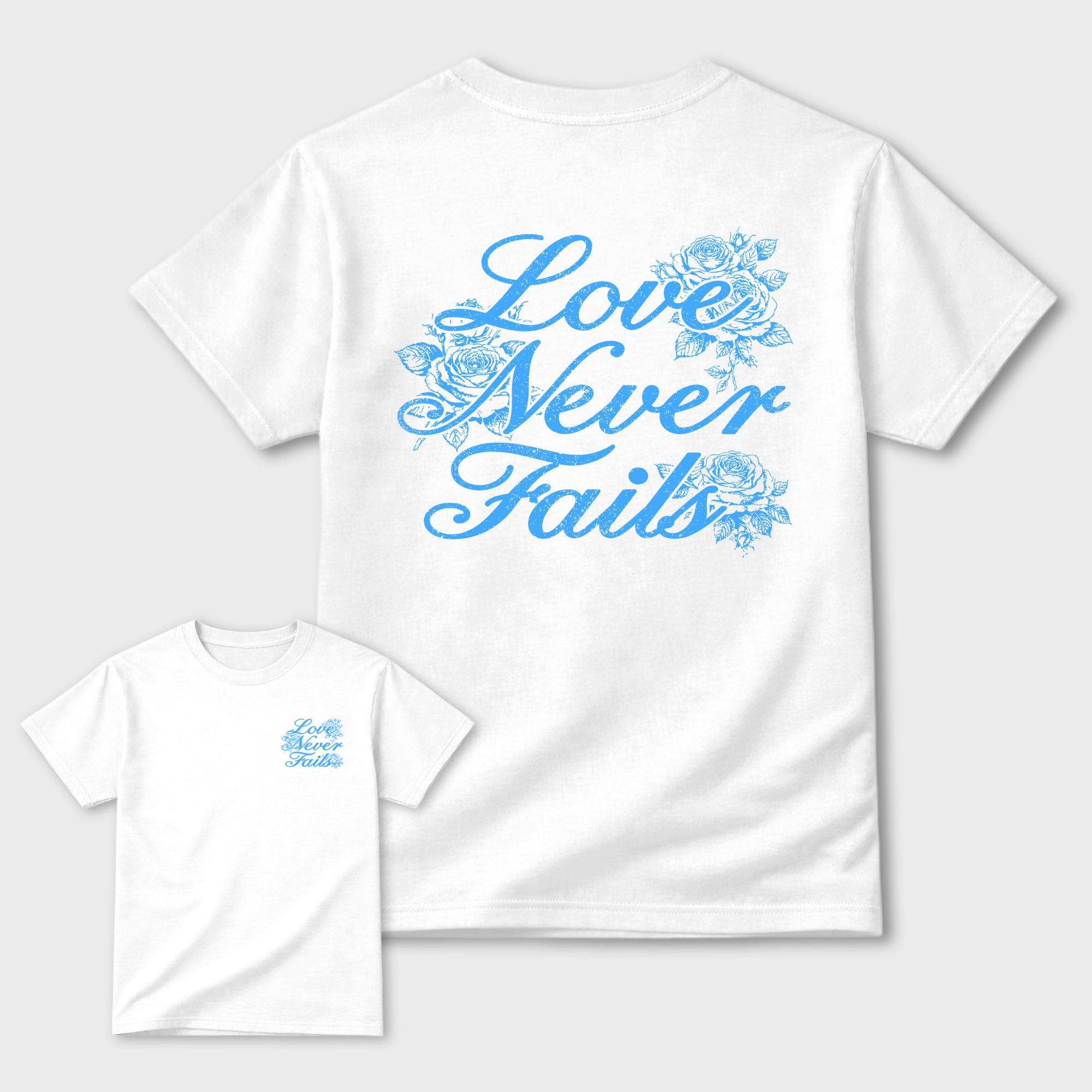 Love Never Fails Sneaker Tees - Air Jordan 11 University Blue