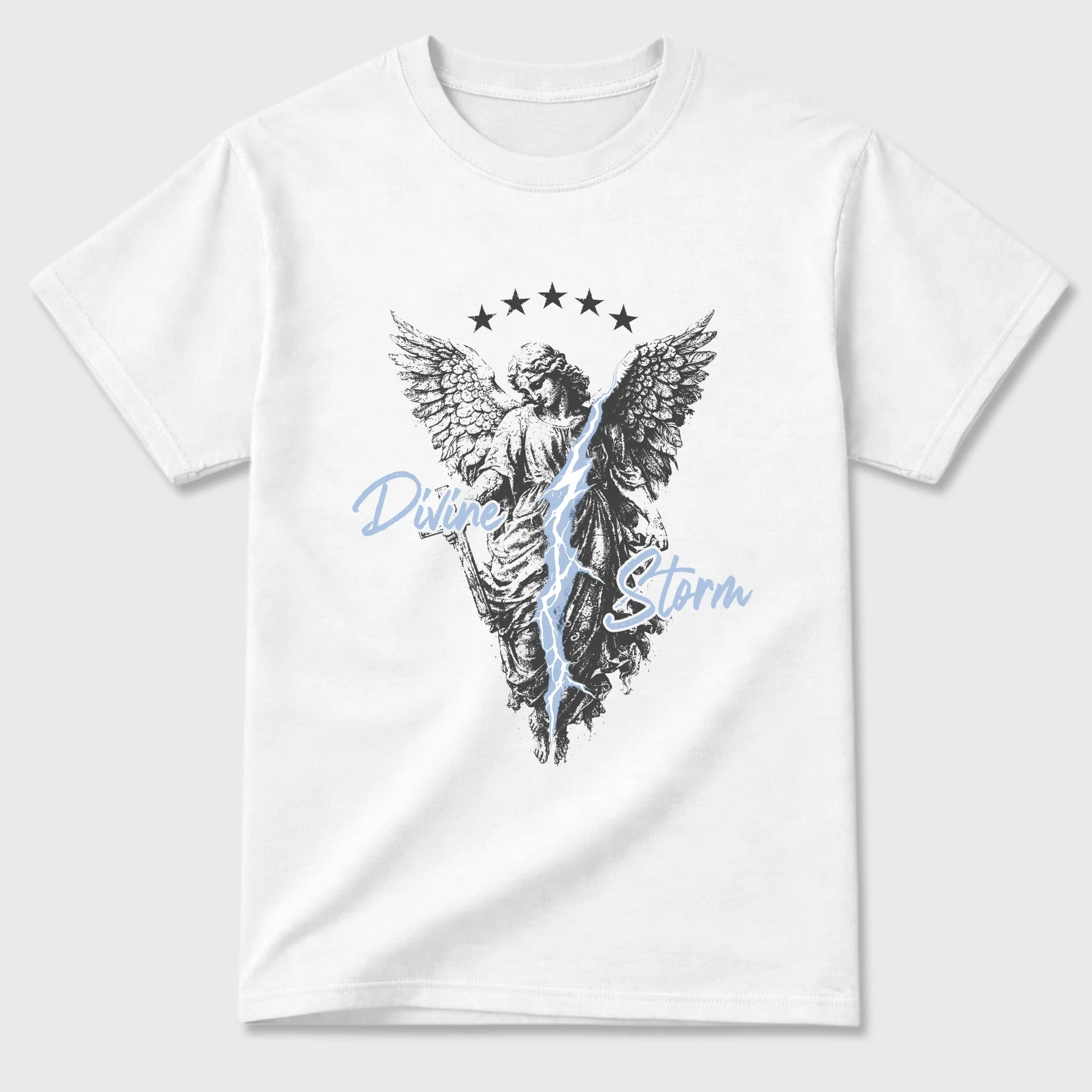 Divine Storm TEEWAVO Sneaker Tees - Air Jordan 5 Wolf Grey