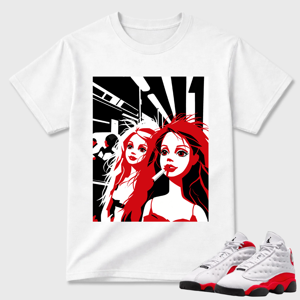 Blue Grunge Barbie Twins Air Jordan 13 Graphic Shirt
