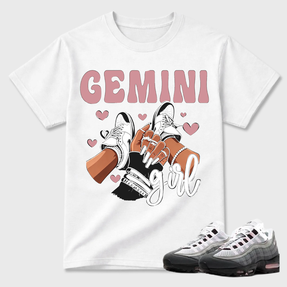 Gemini Girl Sneaker Hand Print Air Max 95 Sneaker Tee