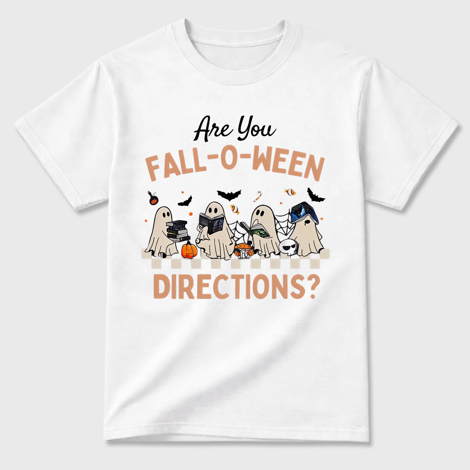 Fall-O-Ween Reading Ghosts Graphic T-Shirt