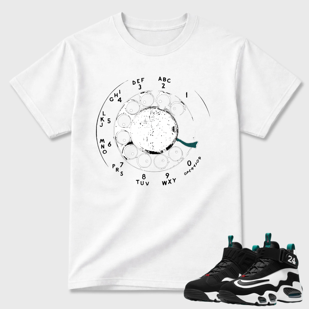 Rotary Phone Dial Graphic Air Griffey Max 1 Minimal Tee