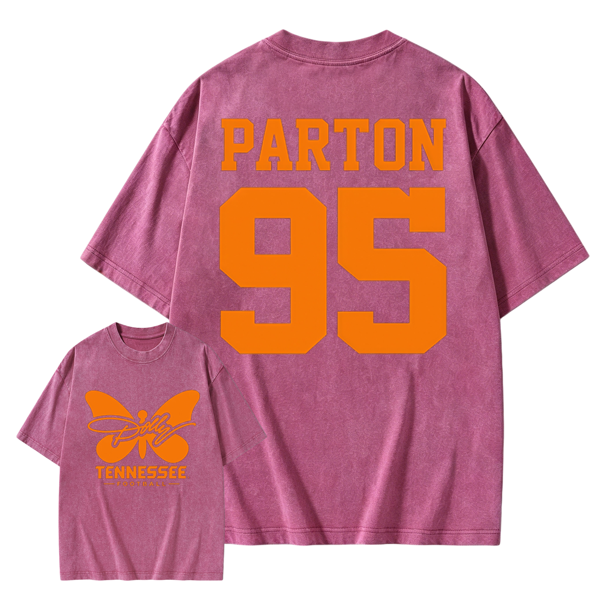 Parton 95 Tennessee Football Inspired Country Music Fan Washed T-Shirt