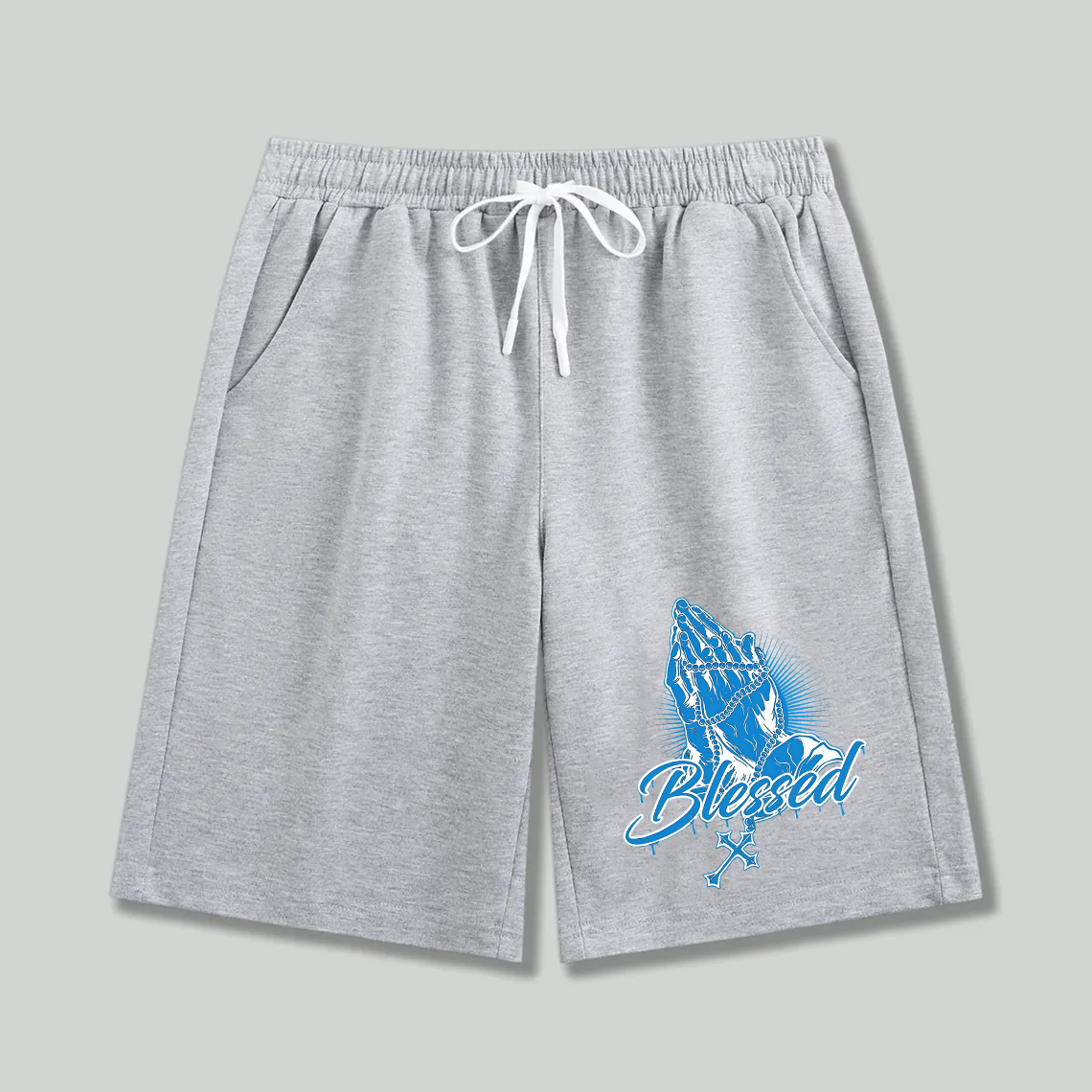 Unisex athletic shorts Blessed Praying Hands Graphic Print