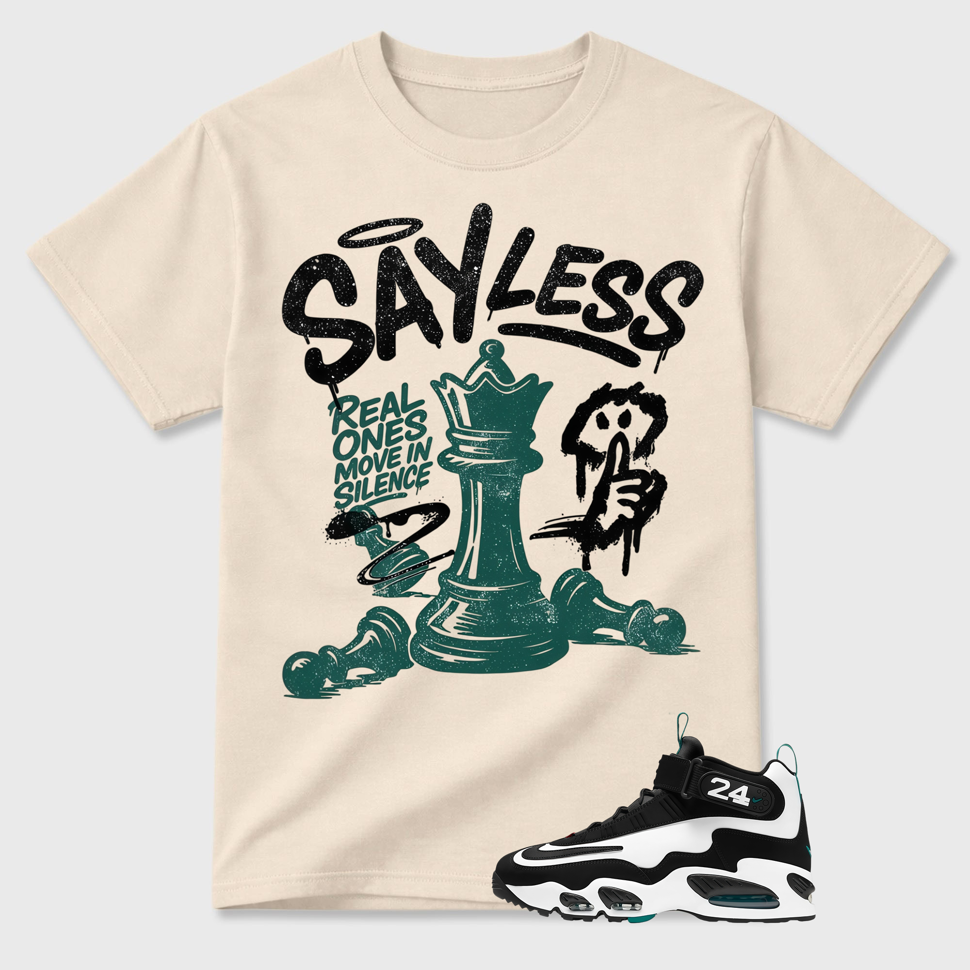 BLESSED! Shirt To Match Griffey Max 1 White and Fresh Water