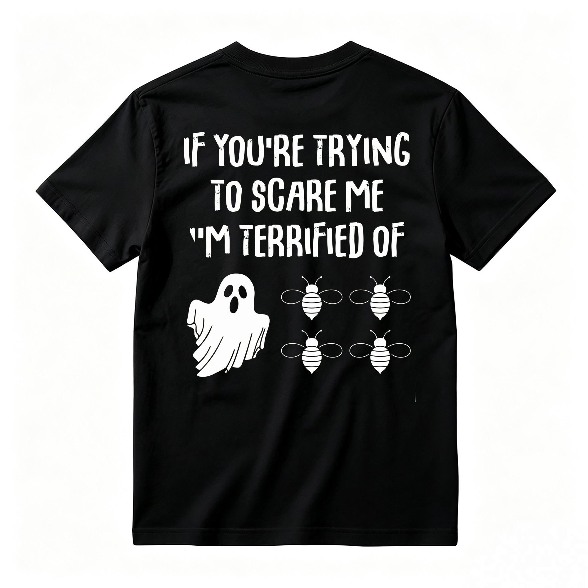 Funny Halloween Ghost Bee T Shirt