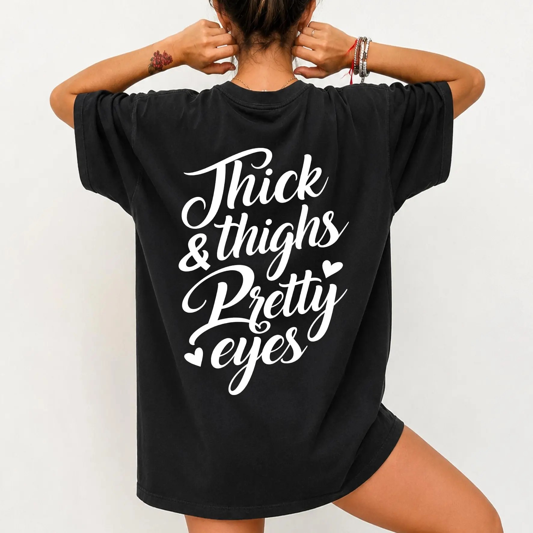 Thick Thighs Pretty Eyes Gym TShirt