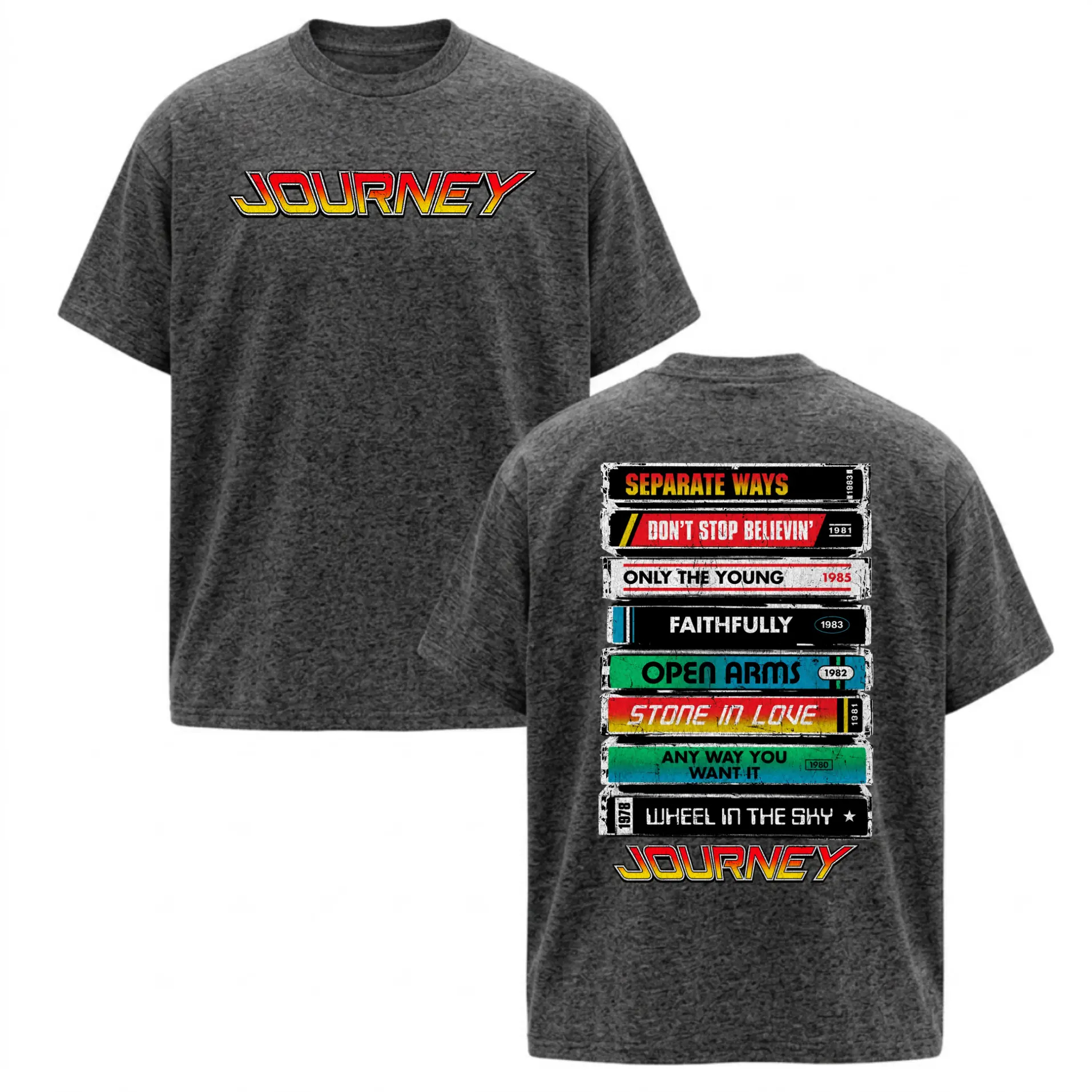 Retro Rock Band Cassette Tape Greatest Hits Graphic T‑Shirt