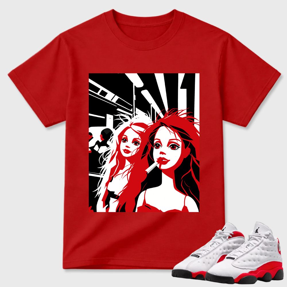 Blue Grunge Barbie Twins Air Jordan 13 Graphic Shirt