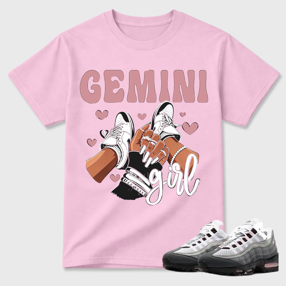 Gemini Girl Sneaker Hand Print Air Max 95 Sneaker Tee
