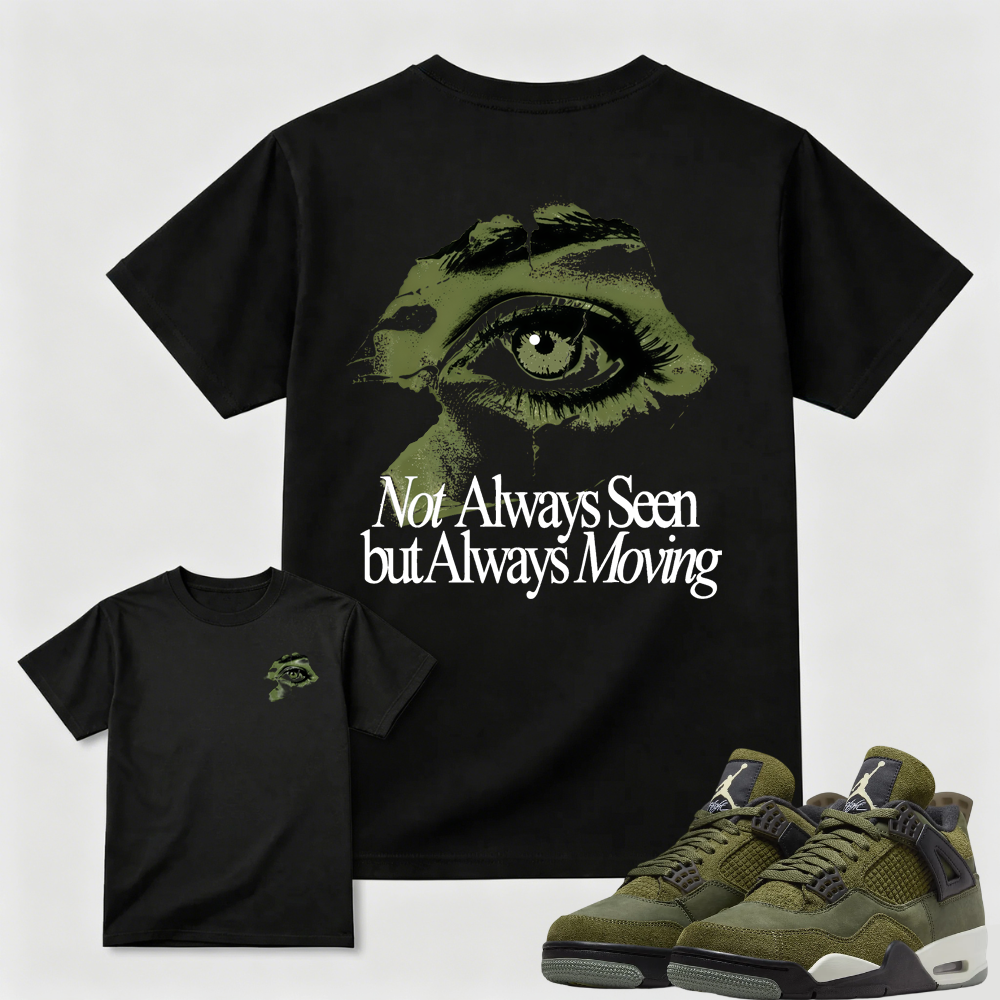 Eyes On The Move Olive AJ4 Matching Tee
