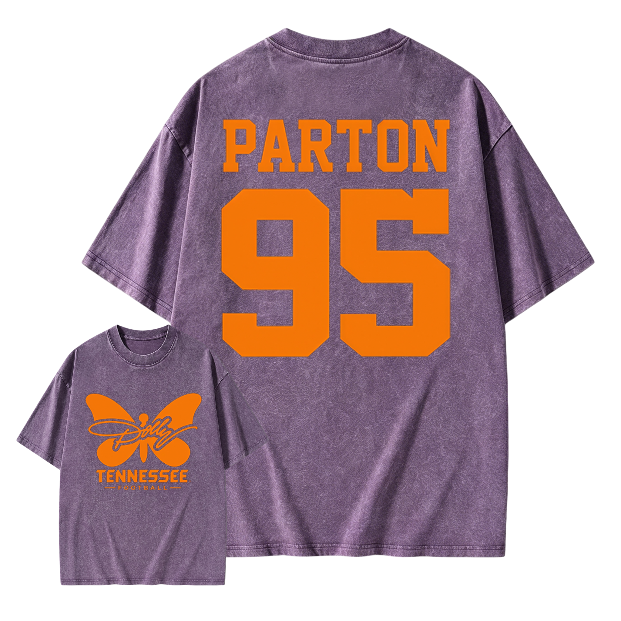 Parton 95 Tennessee Football Inspired Country Music Fan Washed T-Shirt