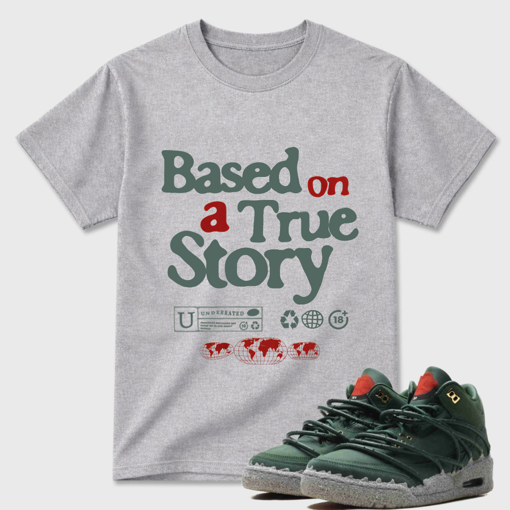All Cap Sneaker Shirt Green to Match Jordan 3 Concrete Roses